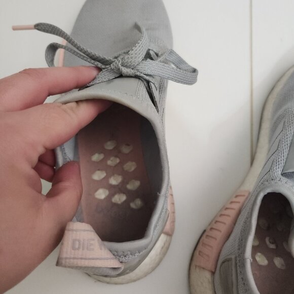 Adidas NMD Boost Woman's Pink and Gray Sneakers Size 8 - Picture 12 of 13
